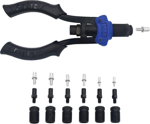 PG321 - HAND RIVET STUD SETTER KIT - METRIC & SAE W/ RIVET STUDS – 10-24, 1/4", 5/16", M5, M6 & M8
