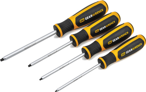 PG180 - 4-PC SQUARE SCREWDRIVER SET, #0, #1, #2, #3