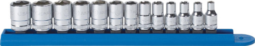 PG145 - SET SOCKET 1/4DR ST 6PT MT 13PC