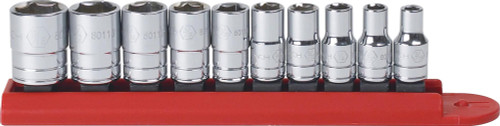 PG145 - SET SOCKET STANDARD SAE 1/4DR 6PT 10PC