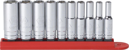 PG145 - SET SOCKET DEEP SAE 1/4DR 6PT 10PC