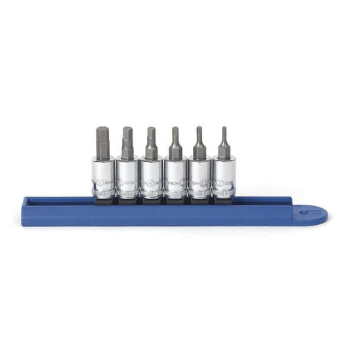 SET SKT HEX BIT MET 1/4DR 6PC