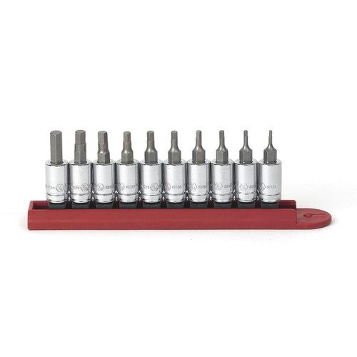 SET SKT HEX BIT SAE 1/4DR 10PC