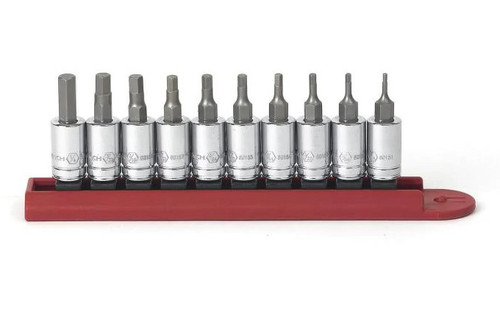 SET SKT HEX BIT SAE 1/4DR 10PC