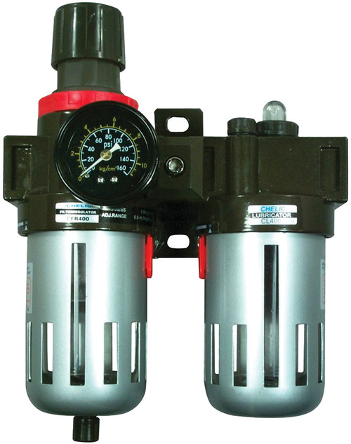 PG90 - 3/8" FILTER, REGULATOR & LUBRICATOR WITH GAUGE