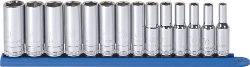 PG145 - SET SOCKET DEEP MET 3/8DR 6PT 14PC