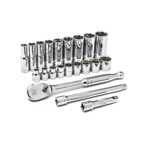 SET SKT SAE STD/DP 3/8DR 6 & 12PT 21PC