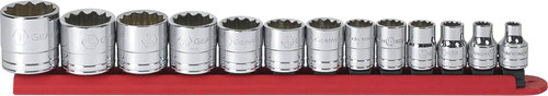 PG130 - PAIR STANDARD DE PRISE SAE 3/8DR 12PT 13PC