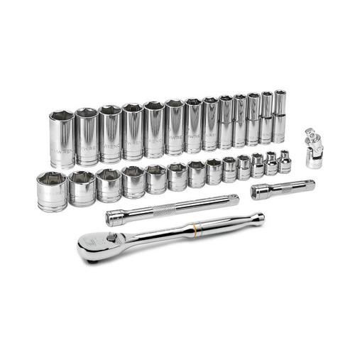 SET SKT SAE 3/8DR 6PT 30PC