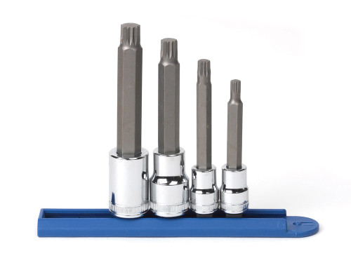 4 PC. 3/8" & 1/2" DRIVE EXTRA LONG TRIPLE SQUARE BIT METRIC SOCKET SET
