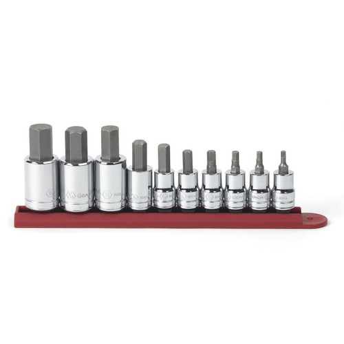 SET SKT HEX BIT SAE 3/8 & 1/2DR 10PC
