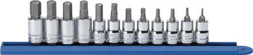 PG147 - SET SOCKET HEX BIT MET 3/8DR 12PC