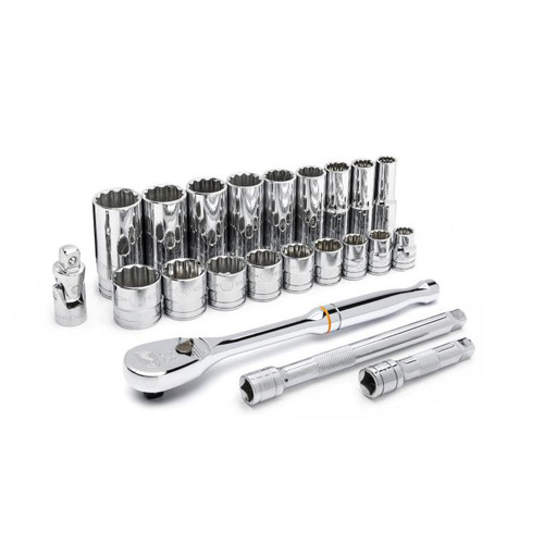 SET SKT 22PC 3/8DR 12PT SAE
