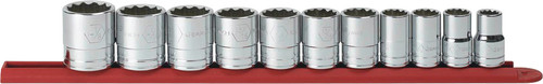 PG146 - SOCKET SET STANDARD SAE 1/2" DR 12PT 11PC