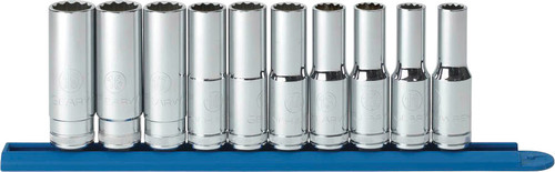 PG146 - SOCKET SET DEEP METRIC 1/2" DR 12PT 10PC
