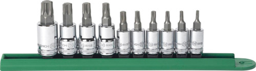 PG158 - SET SOCKET TORX PRS FIT BIT 10PC