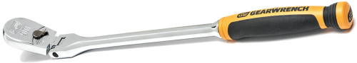 PG133 - 13" LONG PRISE 3/8" TÊTE FLEXIBLE À POIGNÉE COUSSIN GOUTTE D’EAU CLIQUET, 90-DENTS