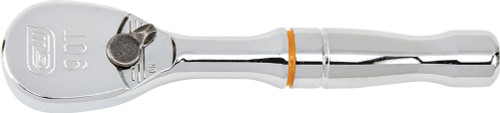 PG139 - 2-PC 3/8" DR. STD. & STUBBY FULL POLISH FIXED HEAD TEARDROP RATCHET SET, 8" & 4.5", 90T