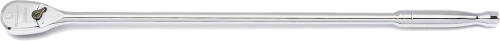 PG131 - 15" LONG 1/2" DR. FULL POLISH FIXED HEAD TEARDROP RATCHET, 90-TOOTH
