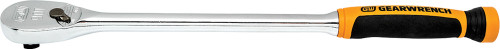 PG124 - 16" LONG PRISE 1/2" POIGNÉE À COUSSIN FIXE DE LA TÊTE EN FORME DE GOUTTE D’EAU CLIQUET, 90-DENTS
