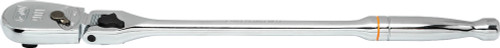 PG133 - 17" LONG 1/2" DR. FULL POLISH FLEX HEAD TEARDROP RATCHET, 90-TOOTH