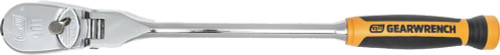 PG126 - 17" LONG 1/2" DRIVE CUSHION GRIP FLEX HEAD TEARDROP RATCHET, 90-TOOTH