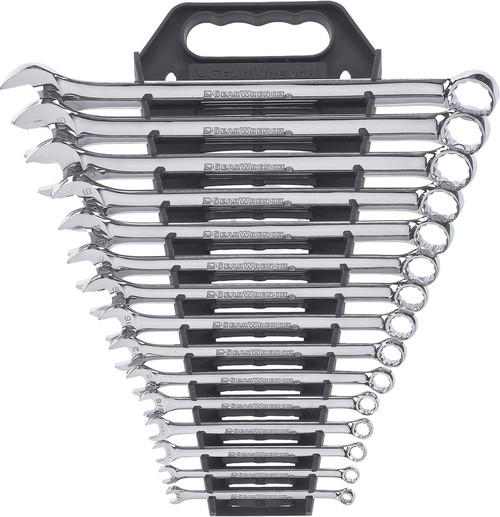 PG150 - 15-PC 12 PT. LONG PATTERN COMBINATION WRENCH SET, 1/4" TO 1"