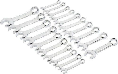 PG156 - SET WRENCH STUBBY SAE/MET 20PC