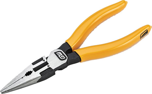 PG190 - 6" PIT-BULL CUSHION GRIP LONG NOSE PLIERS W/ WIRE CUTTER, AWG11