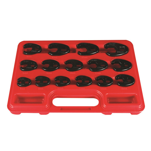 15PC PROFESSIONAL METRIC CROWFOOT WRENCH SET