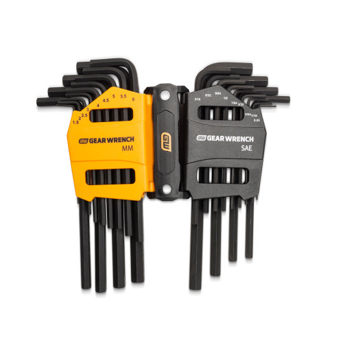 PG160 - 26-PC SAE/METRIC LONG ARM HEX L-KEY SET, 0.05" – 3/8", 1.5MM – 10MM