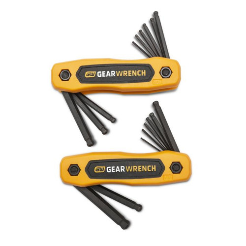 17PC SAE/MET BALL END FOLDIN HEX KEY