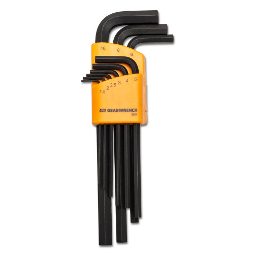 9-PC METRIC LONG ARM HEX L-KEY SET, 1.5MM – 10MM