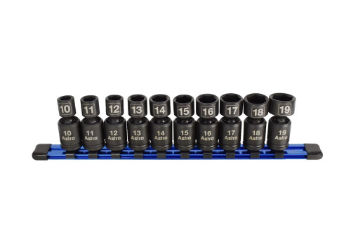 10 pièces PRISE 3/8" Douilles à chocs universelles sans broche Nano - Métrique