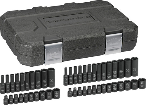 PG136 - 48-PC 1/4" DRIVE 6 POINT STANDARD & DEEP SAE/METRIC IMPACT SOCKET SET