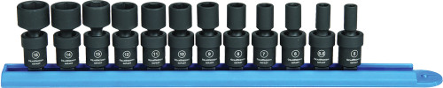 PG151 - 12-PC 1/4" DRIVE 6 POINT METRIC UNIVERSAL JOINT IMPACT SOCKET SET
