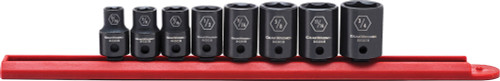 PG143 - 8-PC 3/8" DRIVE 6 POINT STANDARD SAE IMPACT SOCKET SET
