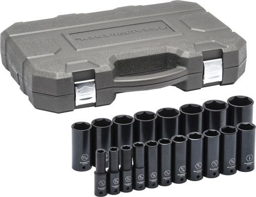 PG136 - SET SOCKET IMPACT DEEP SAE 19PC