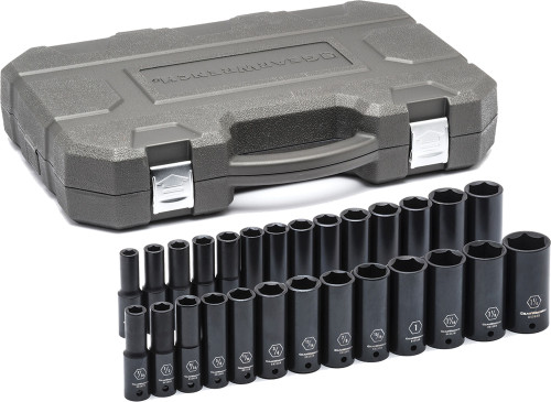 PG143 - 27-PC 1/2" DRIVE 6 POINT DEEP METRIC/SAE IMPACT SOCKET SET