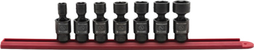 PG151 - SET SOCKET PINLESS UNIVERSAL IMPACT 3/8DR 6PT 7PC SAE