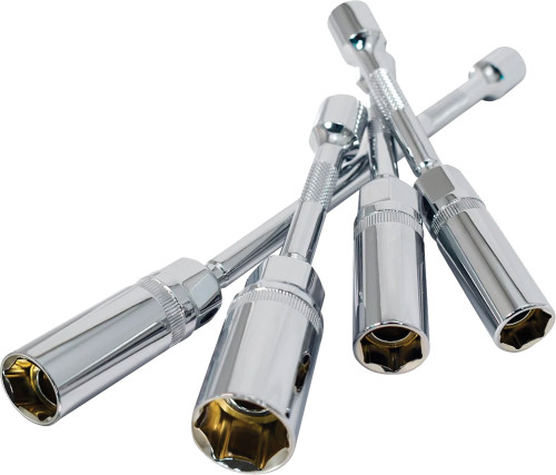 PG377 - 4-PC 3/8" DR. 6 PT. MAGNETIC SPARK PLUG UNIVERSAL EXTENSION SOCKET SET, 9/16" X 6", 5/8" (16MM) X 6", 5/8" (16MM) X 10", 13/16" X 6"