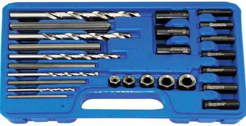 PG130 - 25-PC SCREW EXTRACTOR/DRILL & GUIDE SET