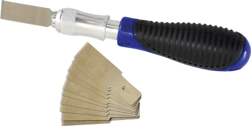 PG131 - UNIVERSAL RAZOR EDGED SCRAPER WITH (10) #95312 SQUARE BLADES