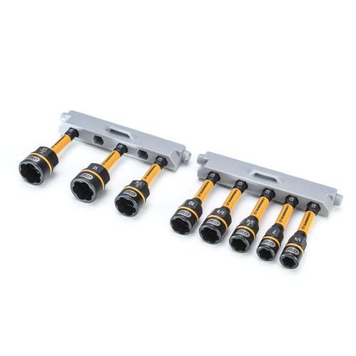 PG114  -  8-PC 1/4" DRIVE BOLT BITER™ NUT EXTRACTOR & DRIVER SET, 1/4", 7MM, 8MM (5/16"), 3/8", 10MM, 11MM (7/16"), 12MM, 13- MM (1/2")