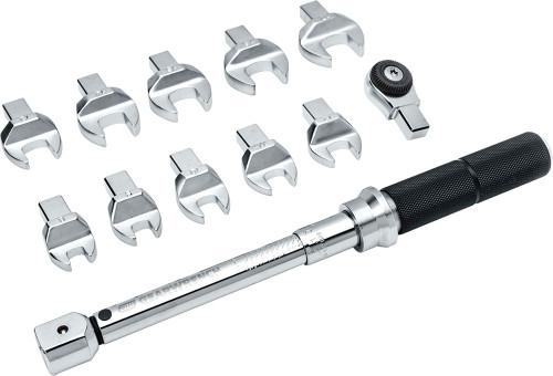 PG177 - 12-PC 1/4" DRIVE SAE INTERCHANGEABLE TORQUE WRENCH SET, 5-25NM, 5/16” - 13/16”