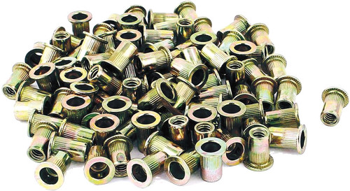 100pc 1/4-20 Steel Rivet Nuts