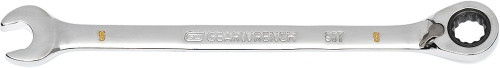 PG165 - 9MM 90-TOOTH 12 POINT REVERSIBLE RATCHETING WRENCH, 15° OFFSET BOX END
