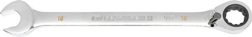 PG151 - 18MM 90-TOOTH 12 POINT REVERSIBLE RATCHETING WRENCH, 15° OFFSET BOX END