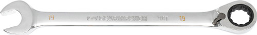 PG151 - 19MM 90-TOOTH 12 POINT REVERSIBLE RATCHETING WRENCH, 15° OFFSET BOX END