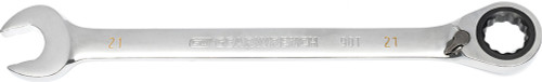 PG158 - 21MM 90-TOOTH 12 POINT REVERSIBLE RATCHETING WRENCH, 15° OFFSET BOX END